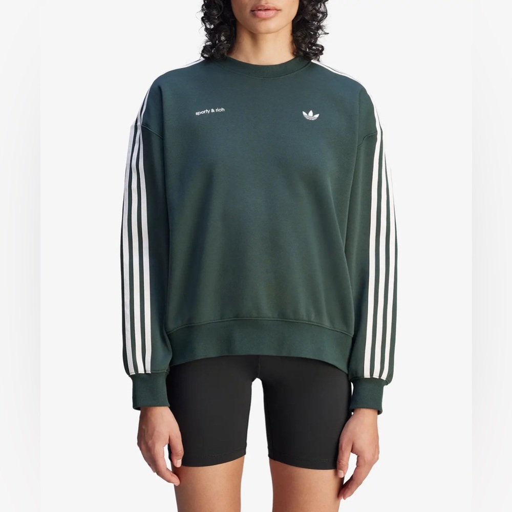 Sporty & Rich x Adidas green sweatshirt size small